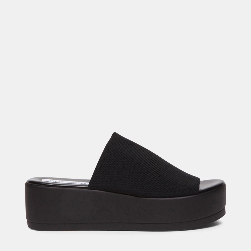 Steve Madden Slinky Black Platform Sandals Women’s 10 NWT
